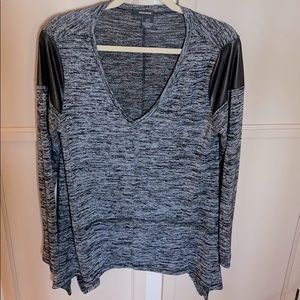 Beautiful black and gray sweater blouse
